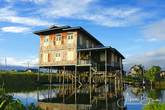 Houses on stilts at Inle Lake